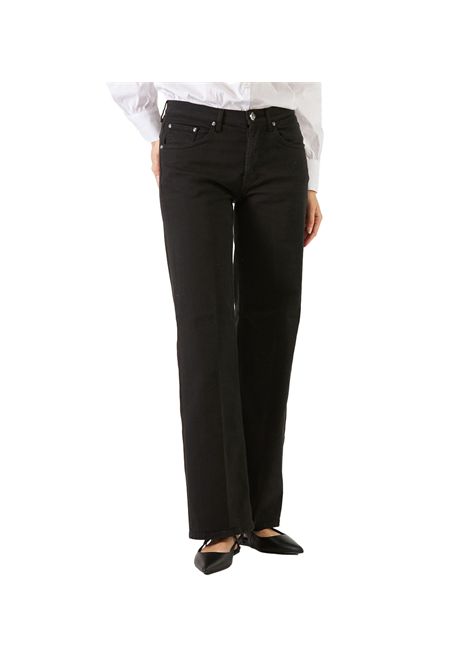 Jeans Dondup Jacklyn donna DP427BS0030 PTD Nero wide leg palazzo elasticizzato DONDUP | Jeans | DP427BS0030 PTD999